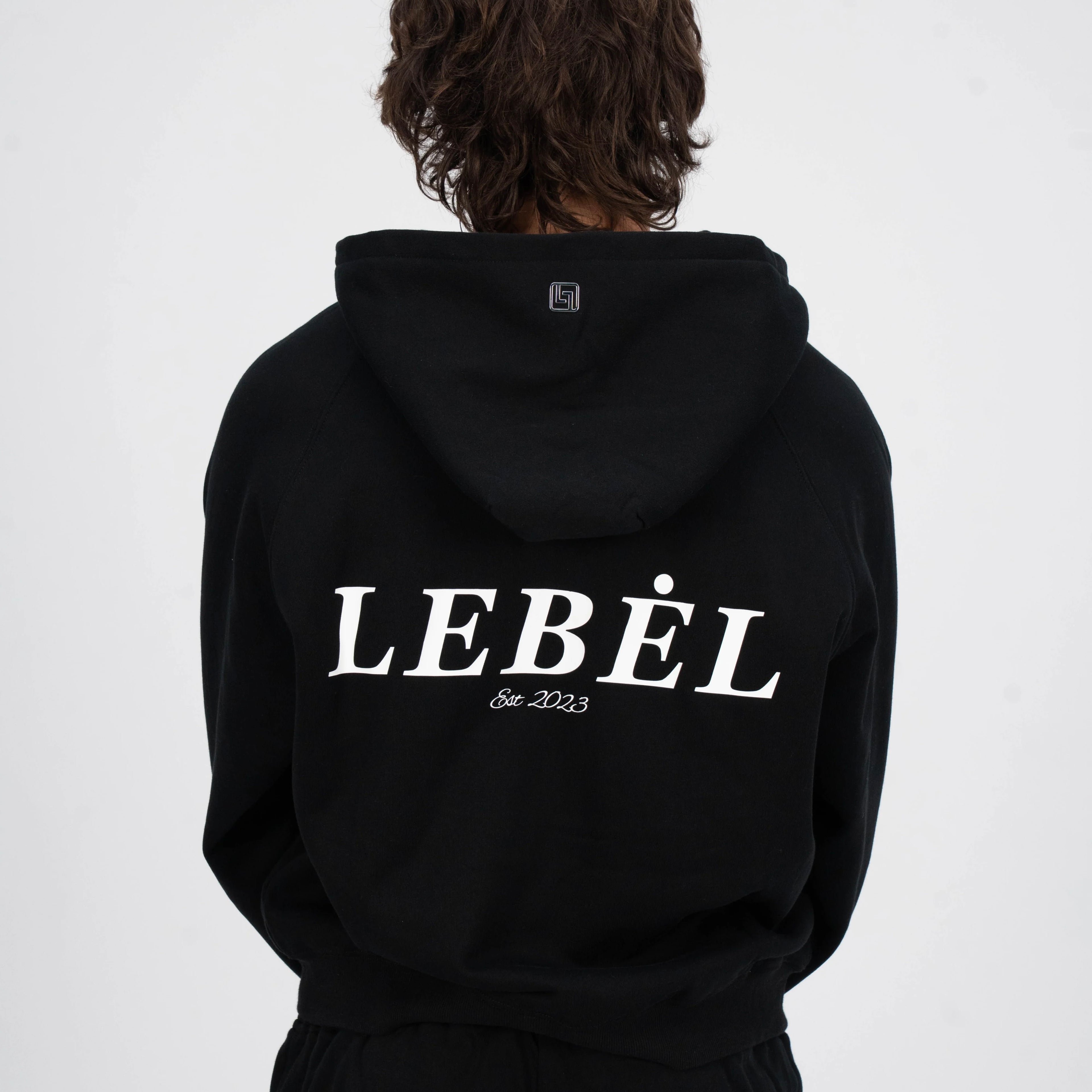 LEBEL Double Zipper Hoodie Black