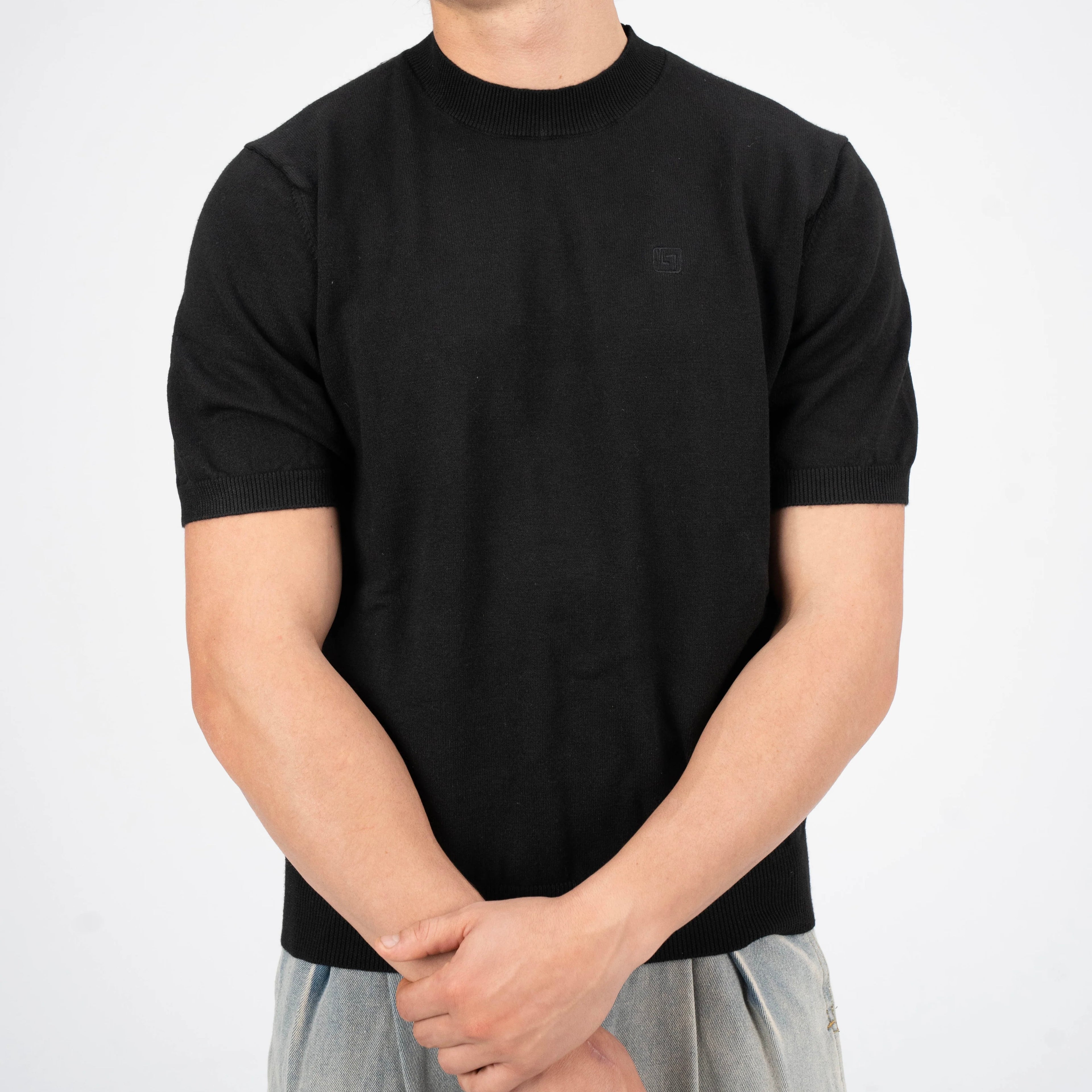 LEBEL Shortsleeve Sweatshirt Black