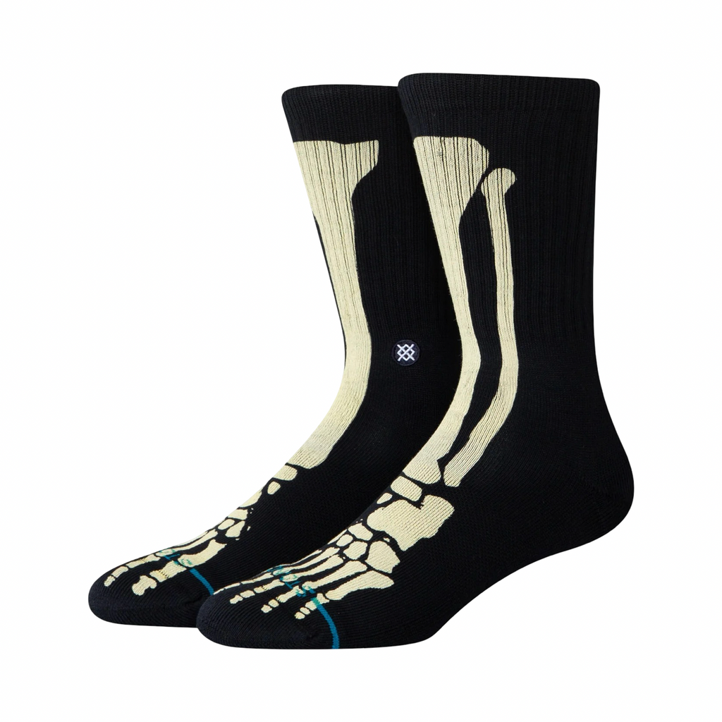 Stance Icon Bones Crew Black Socks