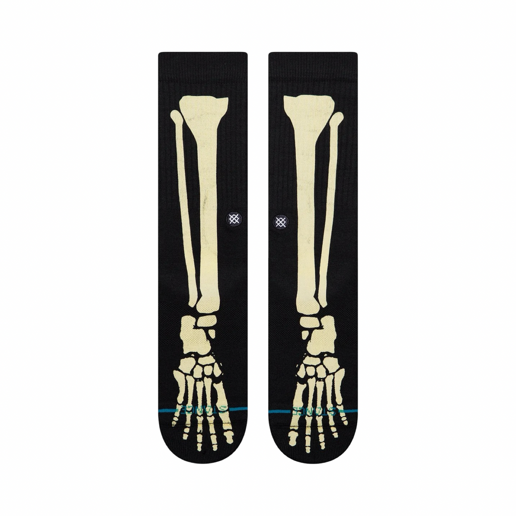 Stance Icon Bones Crew Black Socks