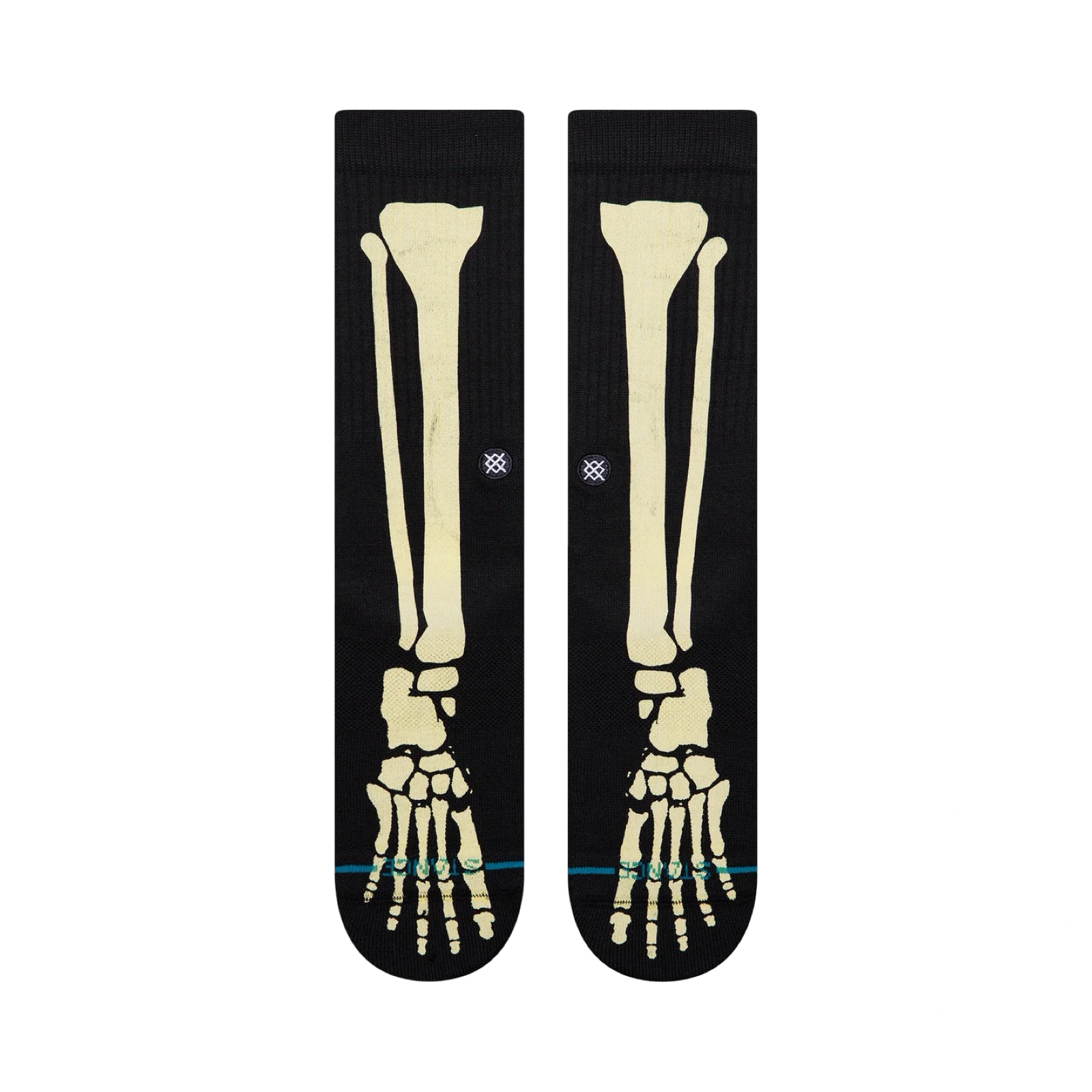 Stance Icon Bones Crew Black Socks