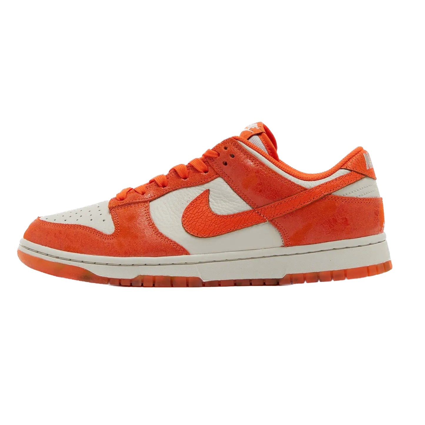 Women's Nike Dunk Low Cracked Orange Light Bone Safety Orange Laser Orange