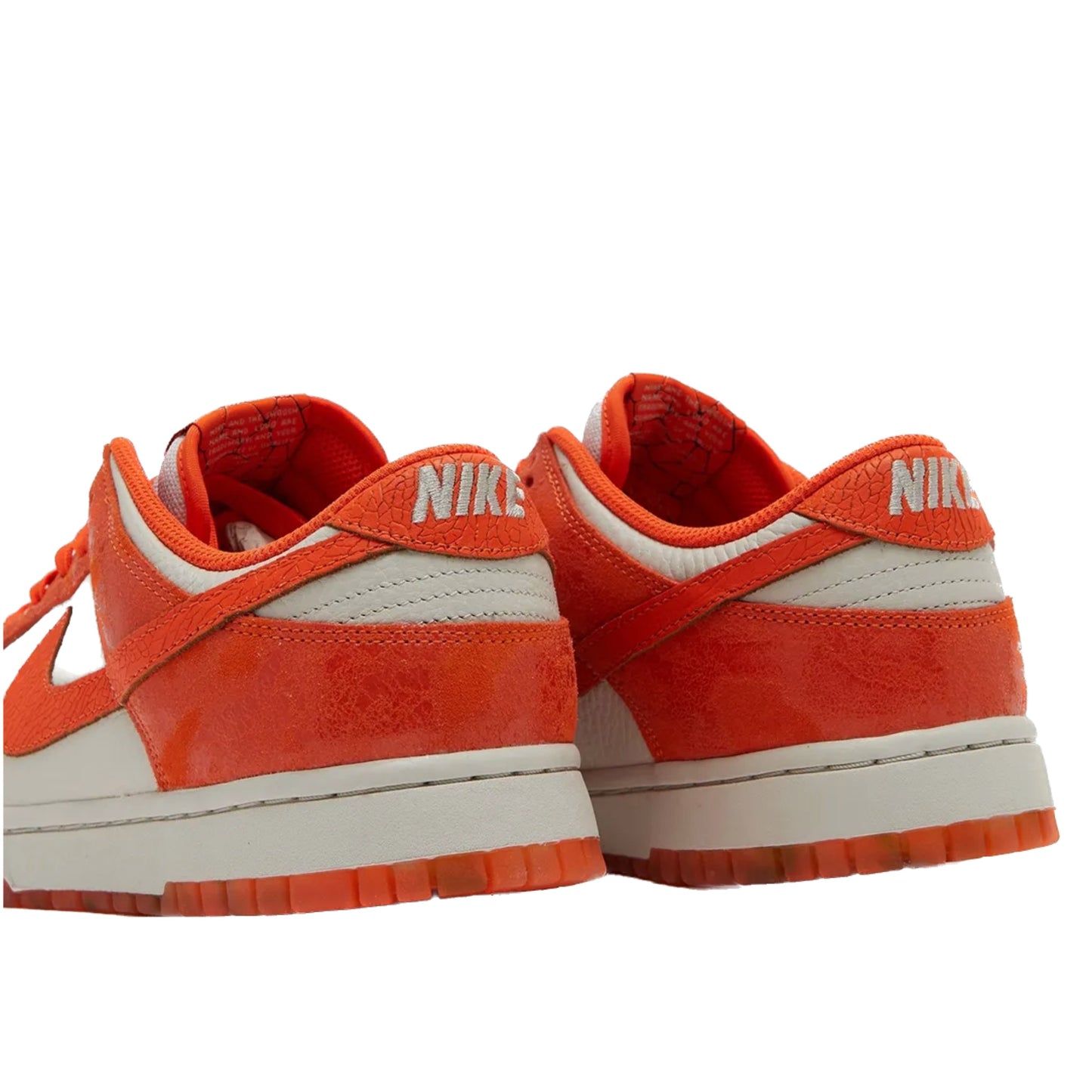 Women's Nike Dunk Low Cracked Orange Light Bone Safety Orange Laser Orange