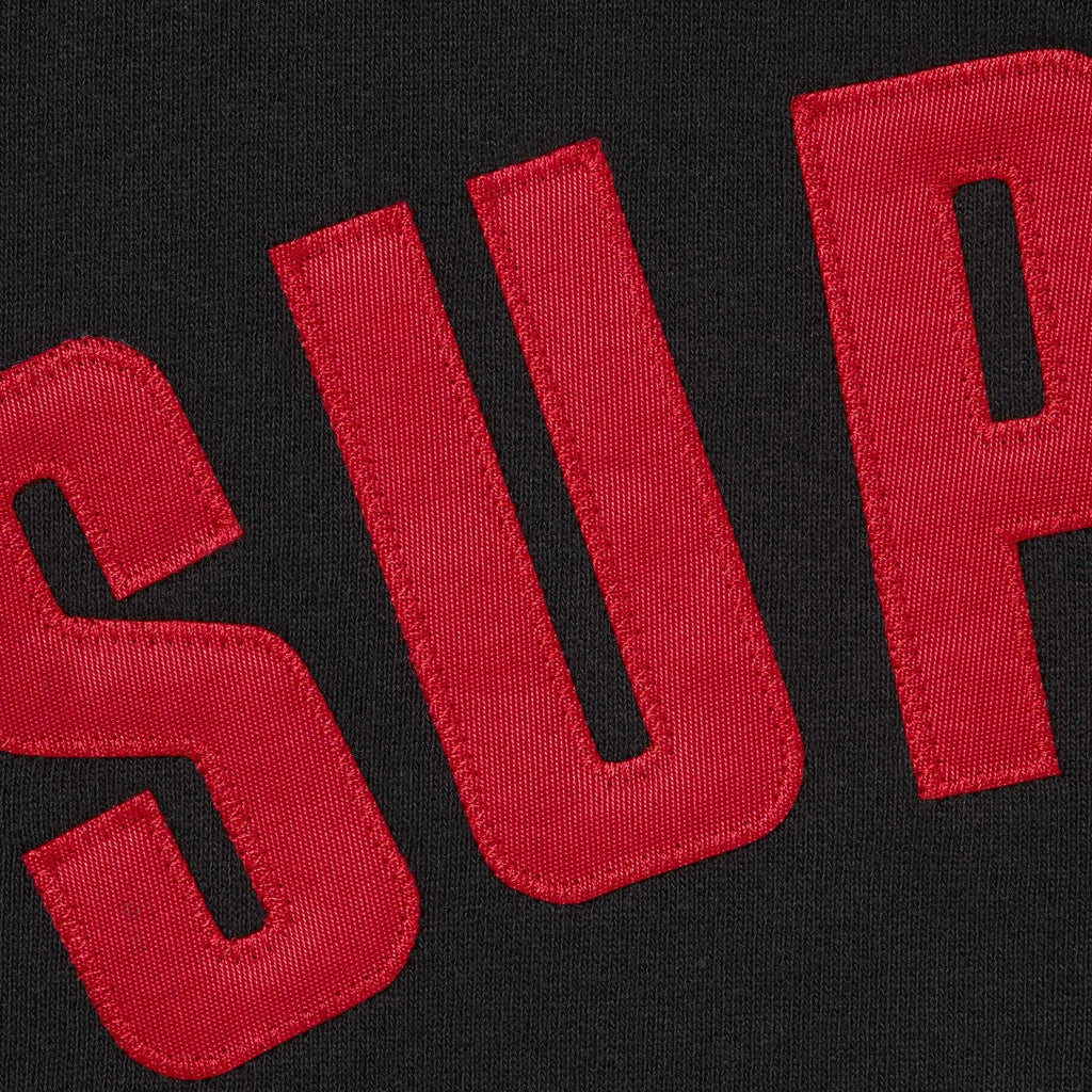 Supreme FW25 Arc Thermal Lined Zip Up Hooded Sweatshirt Black Red