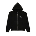 Stussy Basic Logo Zip Up Hoodie Black