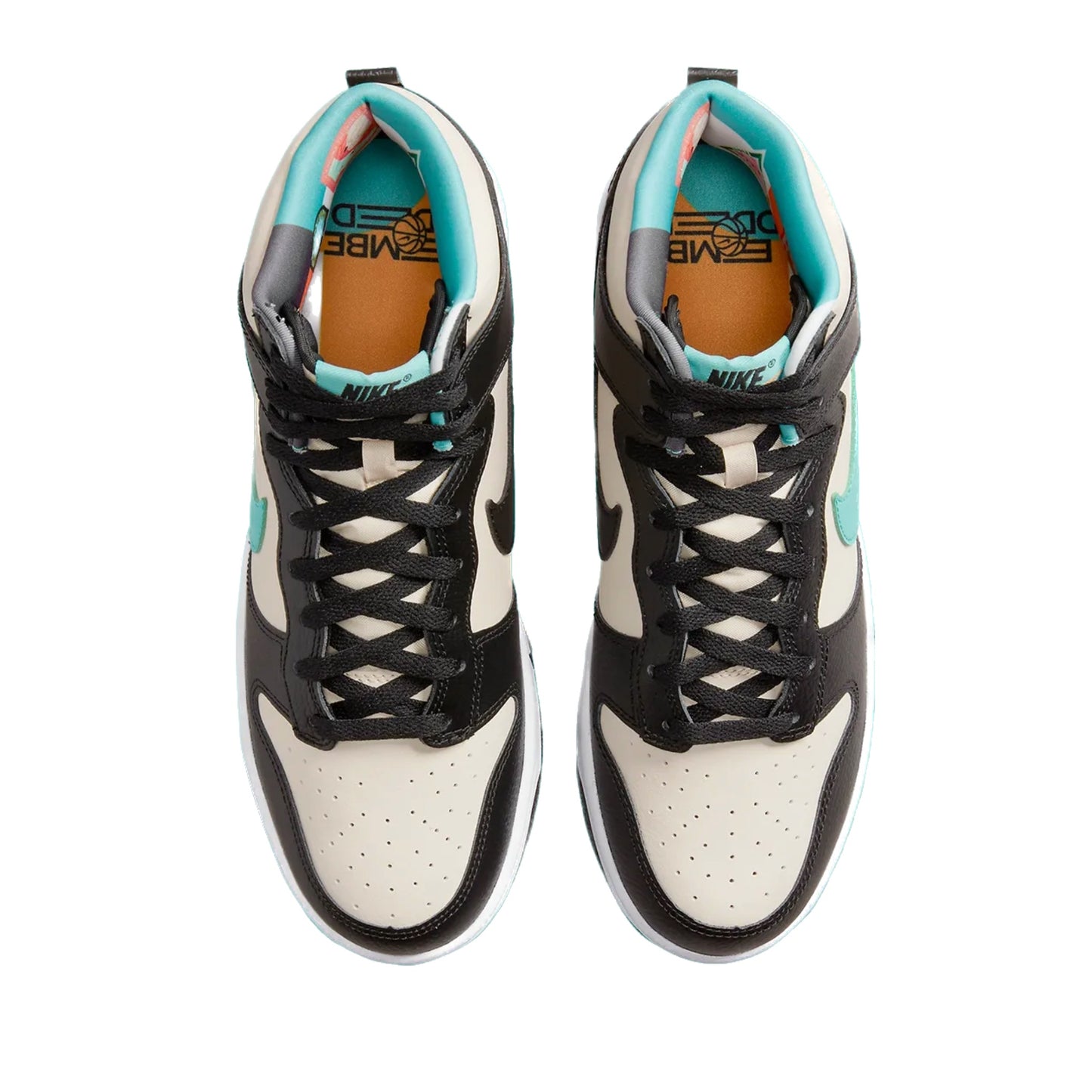 Nike Dunk High EMB Beige Black Washed Teal Pearl White