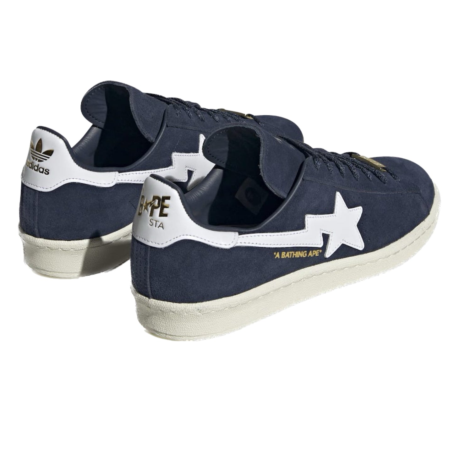 Adidas Campus 80s Bape Collegiate Navy Cloud White Off White