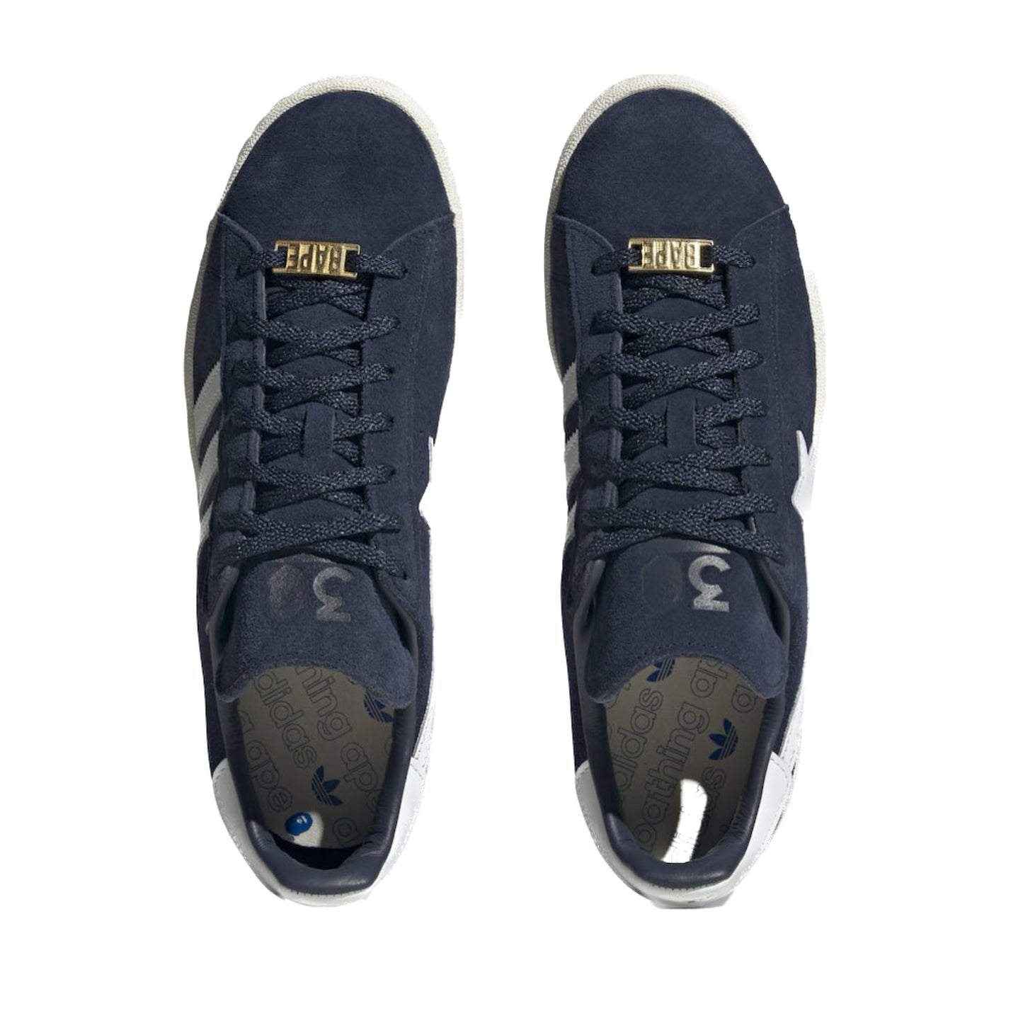 Adidas Campus 80s Bape Collegiate Navy Cloud White Off White