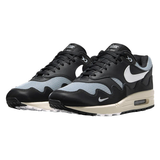 Nike Air Max 1 Patta Waves Black (with Bracelet) Metallic Silver White Black Coconut Milk