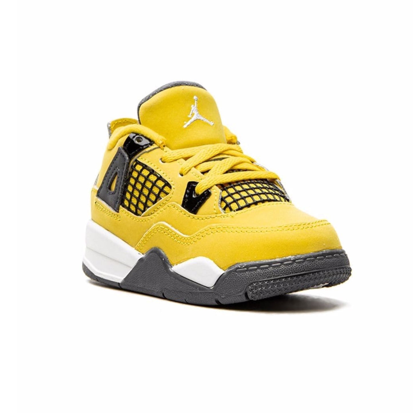 Toddler Air Jordan 4 Retro (TD) Lightning Tour Yellow White Dark Blue Grey