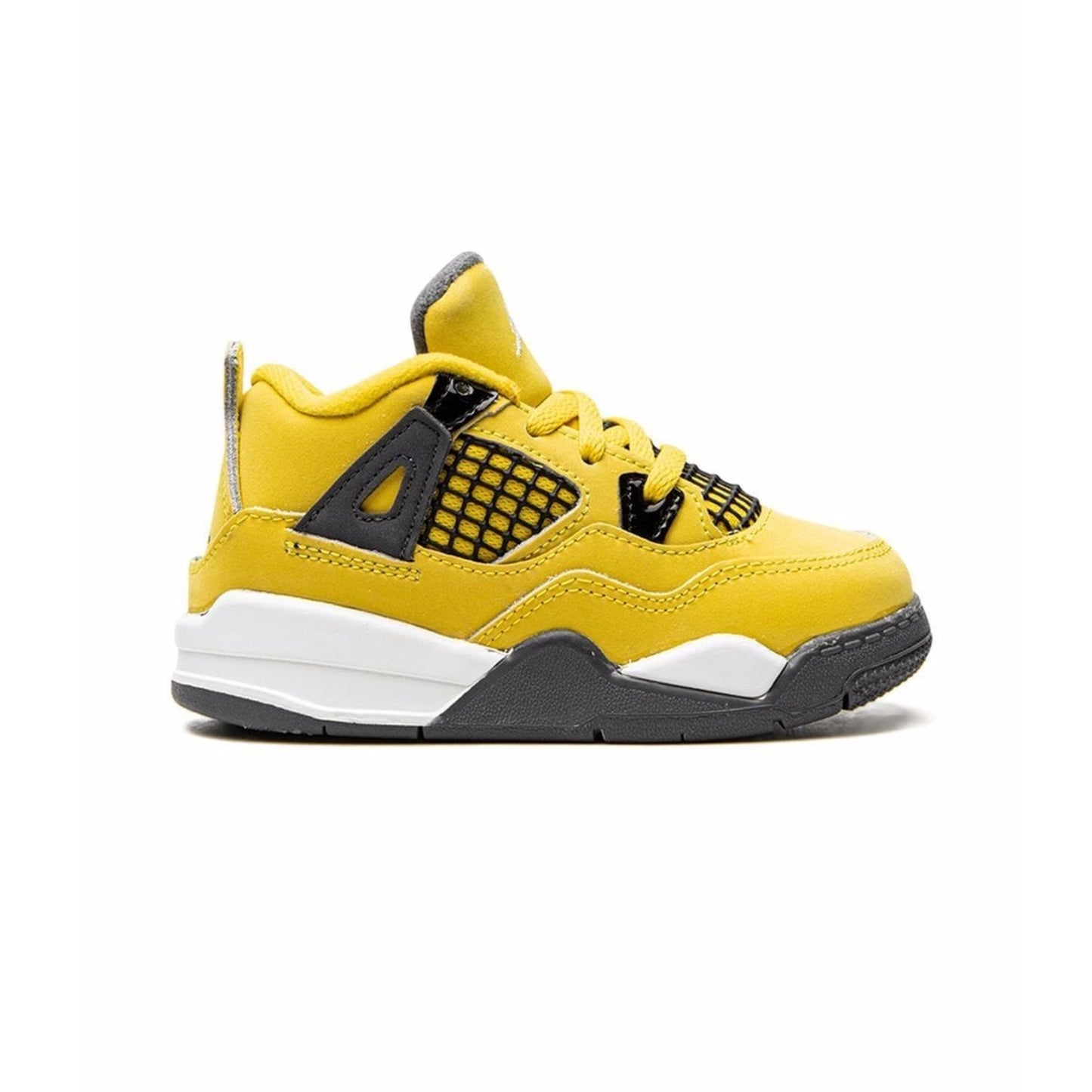 Toddler Air Jordan 4 Retro (TD) Lightning Tour Yellow White Dark Blue Grey