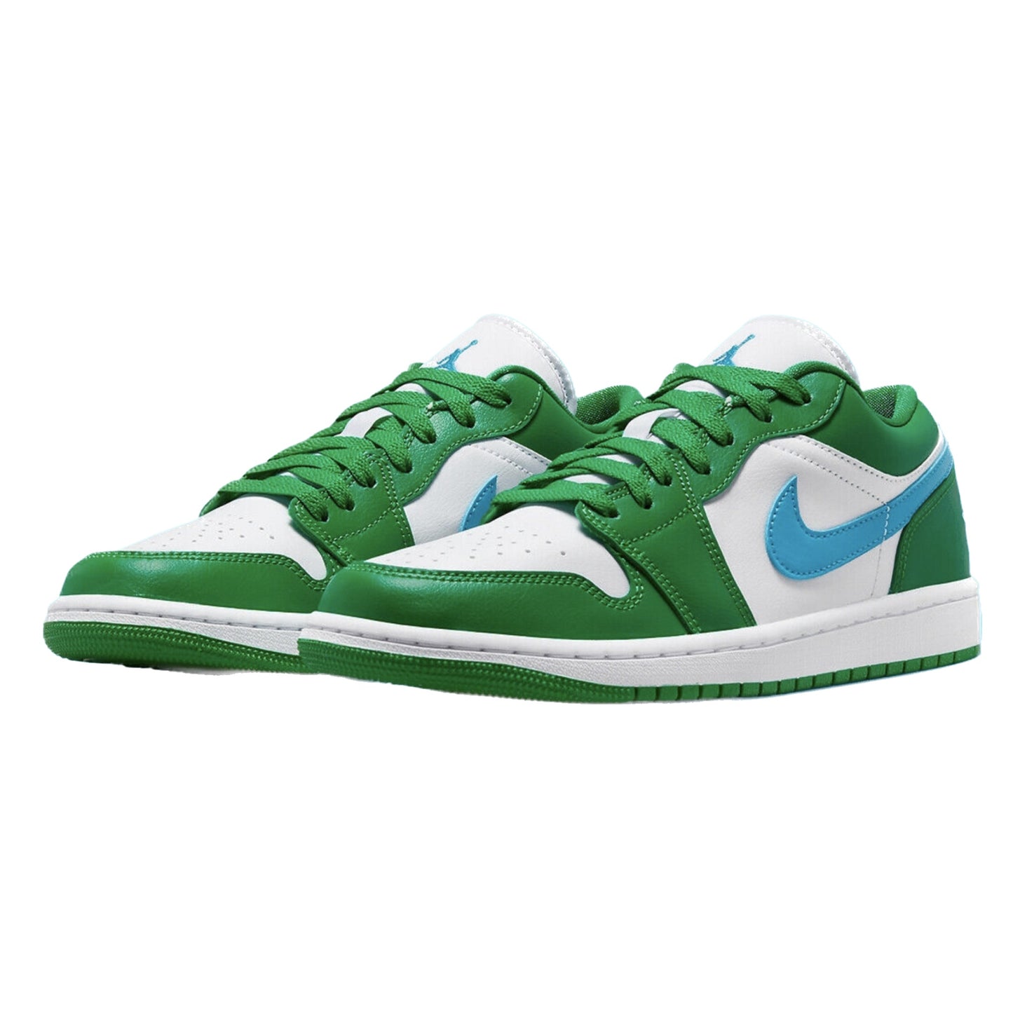 Women's Air Jordan 1 Low Lucky Green Aquatone White