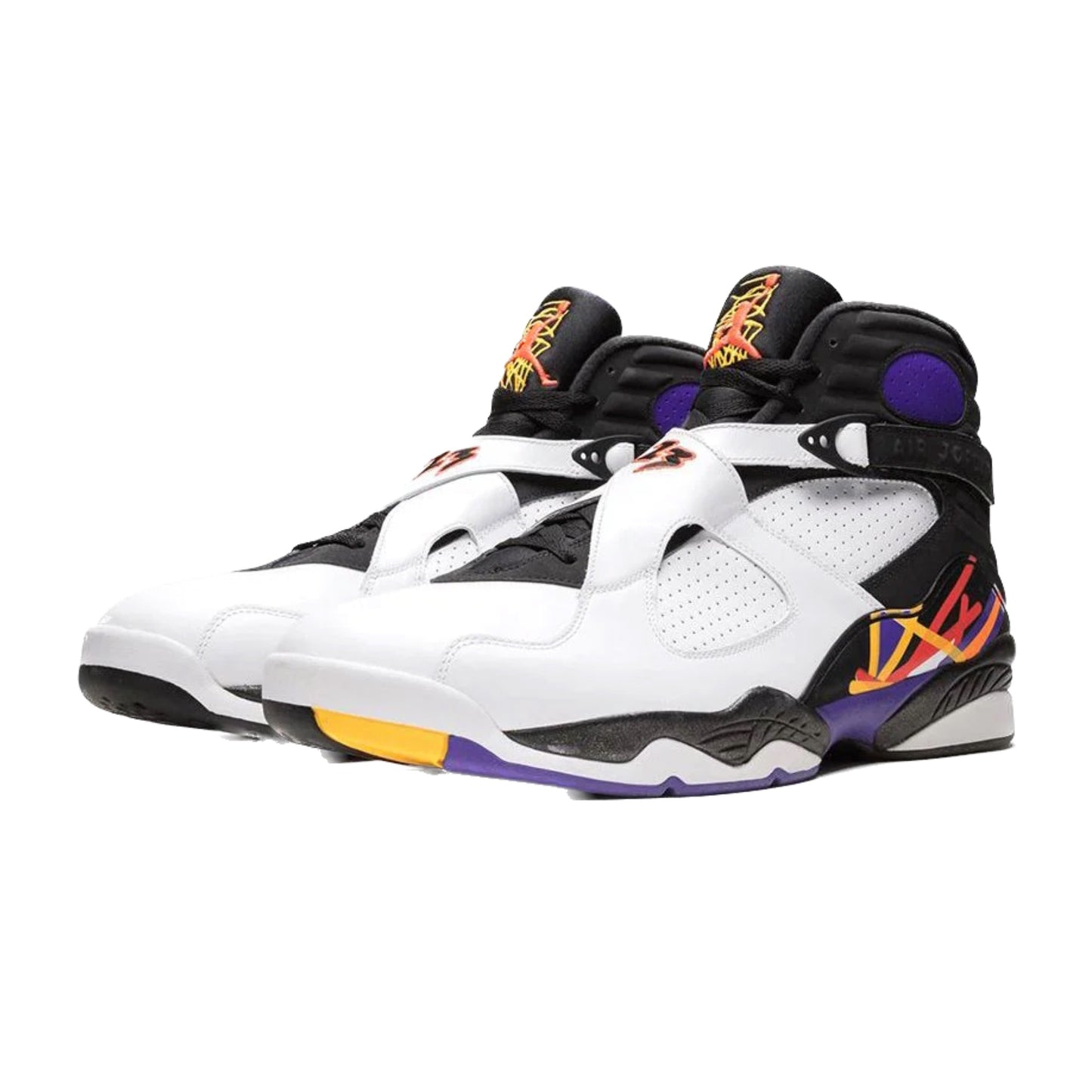 Air Jordan 8 Retro Three Peat White Infrared 23 Black Bright Concord