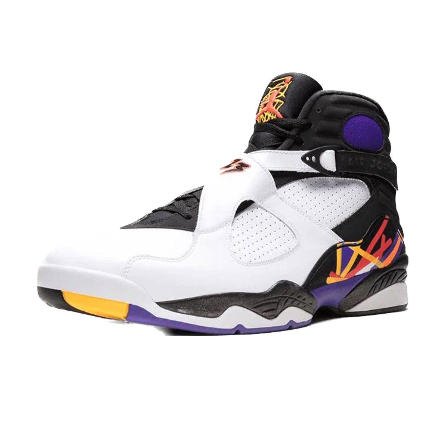 Air Jordan 8 Retro Three Peat White Infrared 23 Black Bright Concord