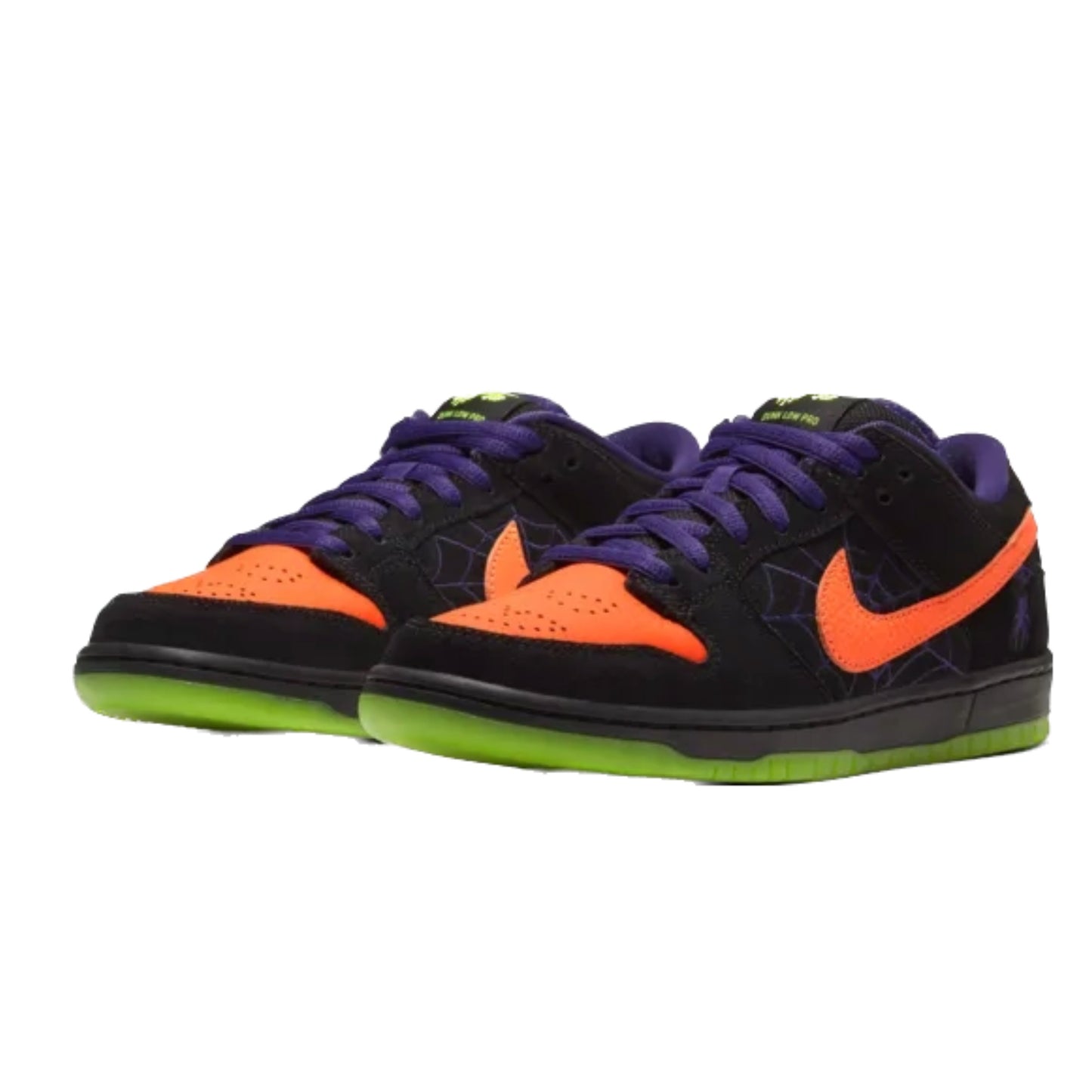 Nike SB Dunk Low Night of Mischief Halloween Black Orange Purple Electric Green