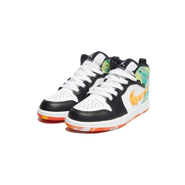 Jordan 1 Mid SE Slim Vortex (GS) Black Team Orange Kumquat White