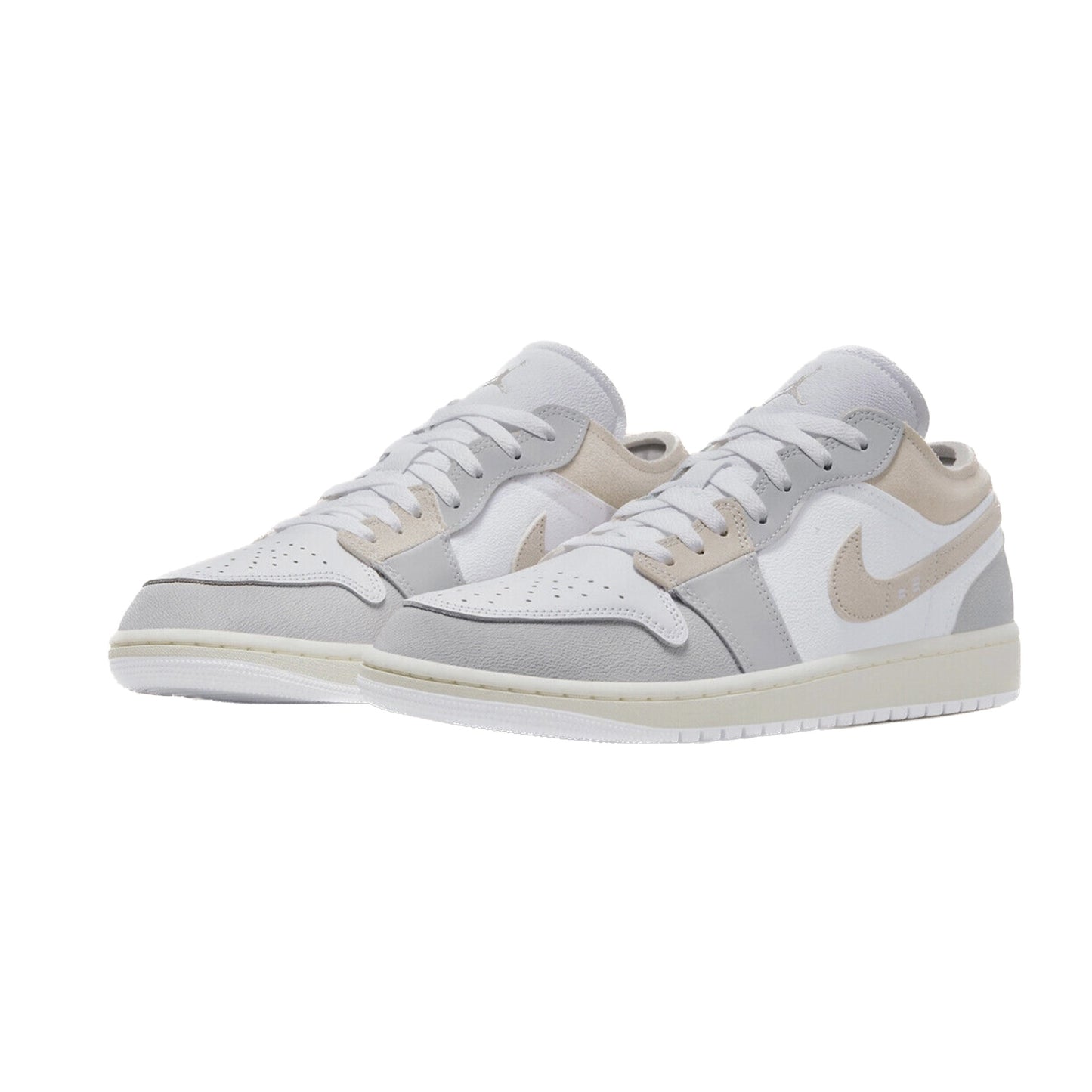 Air Jordan 1 Low SE Craft Inside Out Tech Grey Light Orewood Brown White Sail