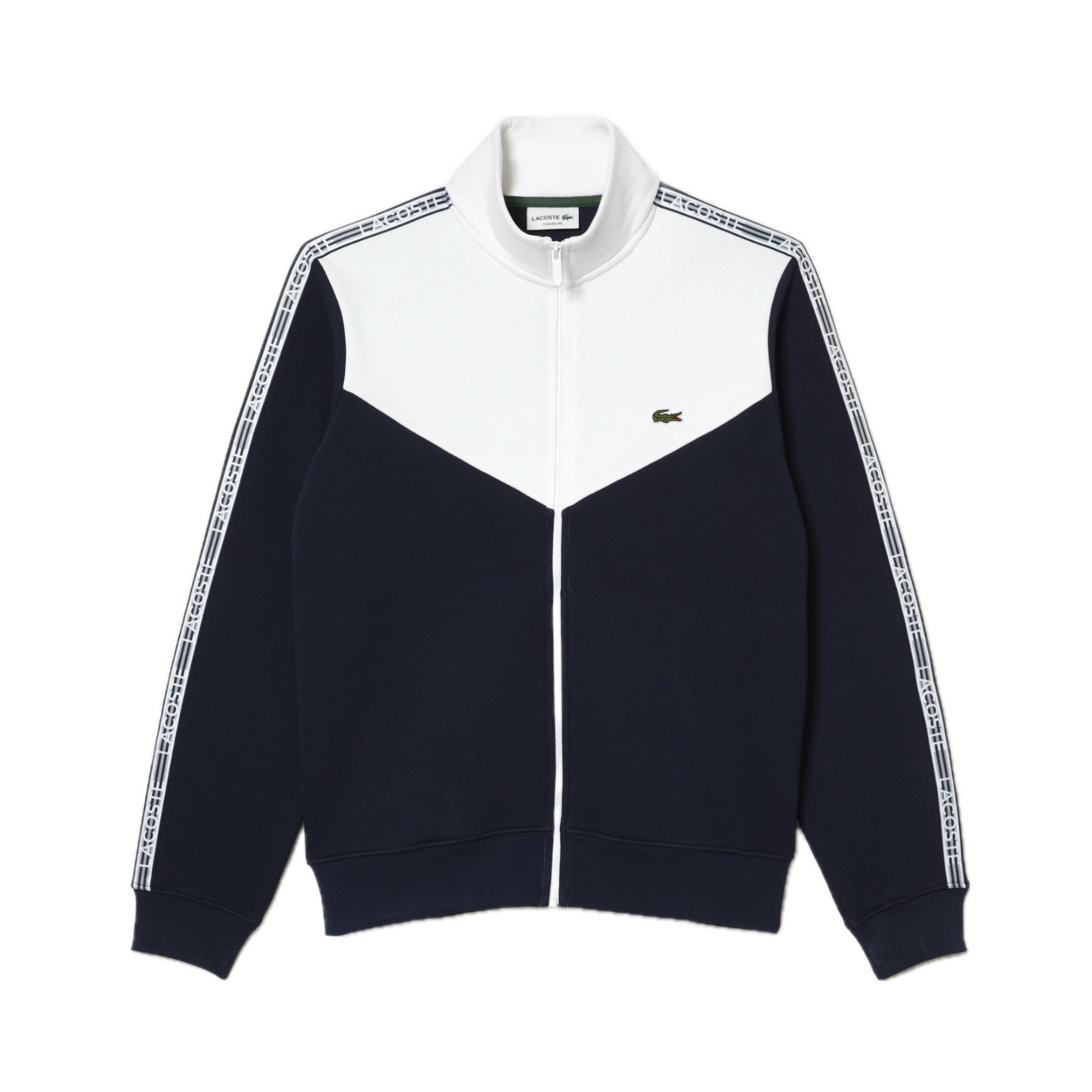 Lacoste Logo Tape Fleece Track Jacket