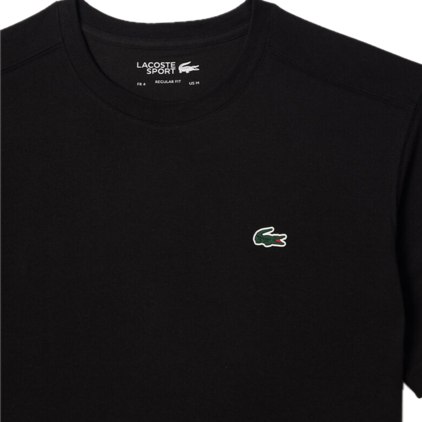 Lacoste Essentials Crewneck Sports Tee Black