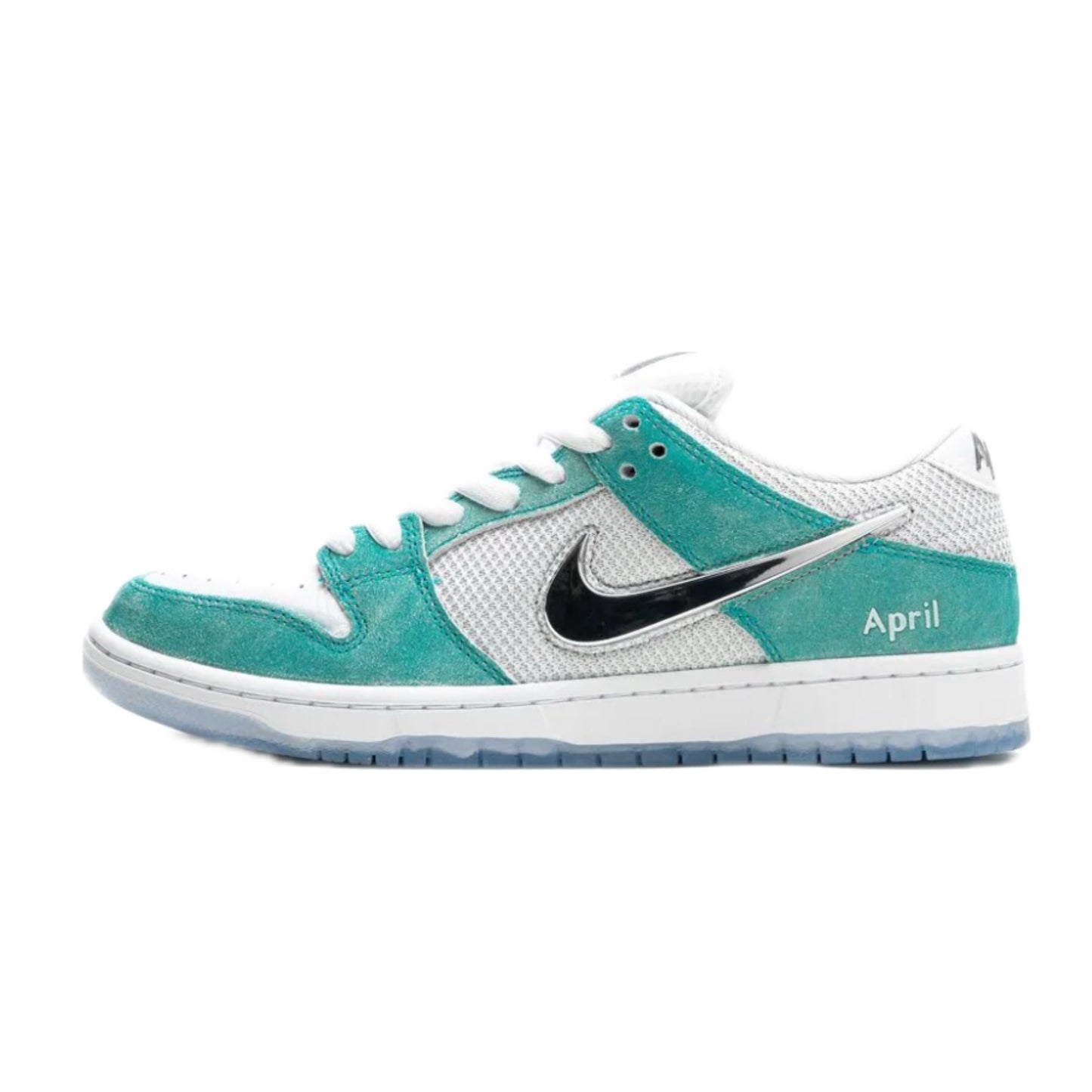 Nike SB Dunk Low April Skateboards Turbo Green Metallic Silver