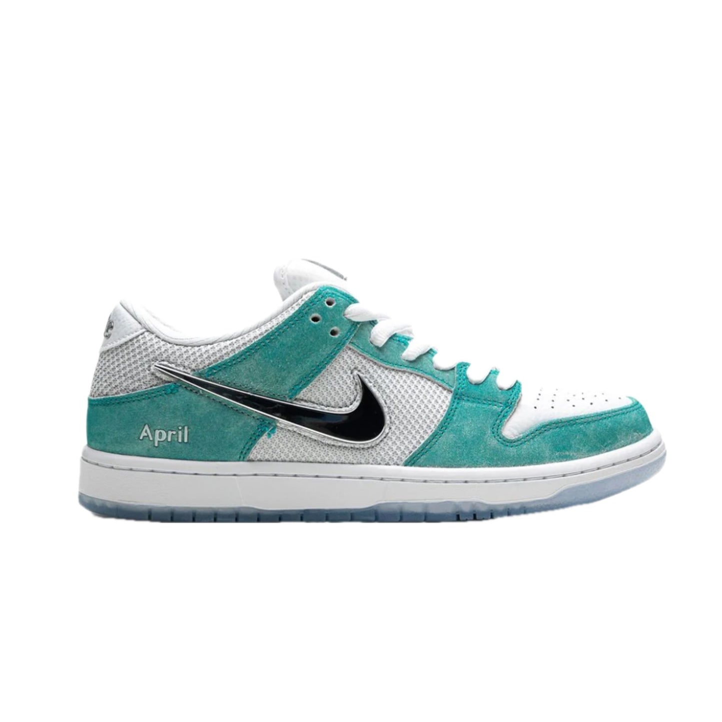 Nike SB Dunk Low April Skateboards Turbo Green Metallic Silver