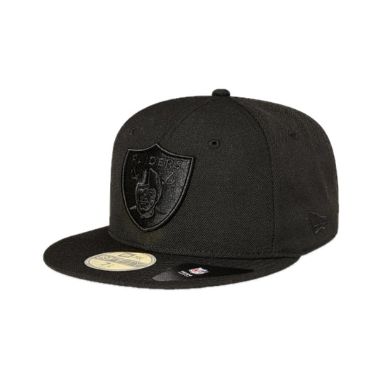 New Era 5950 NFL Las Vegas Raiders Black on Black Fitted Cap