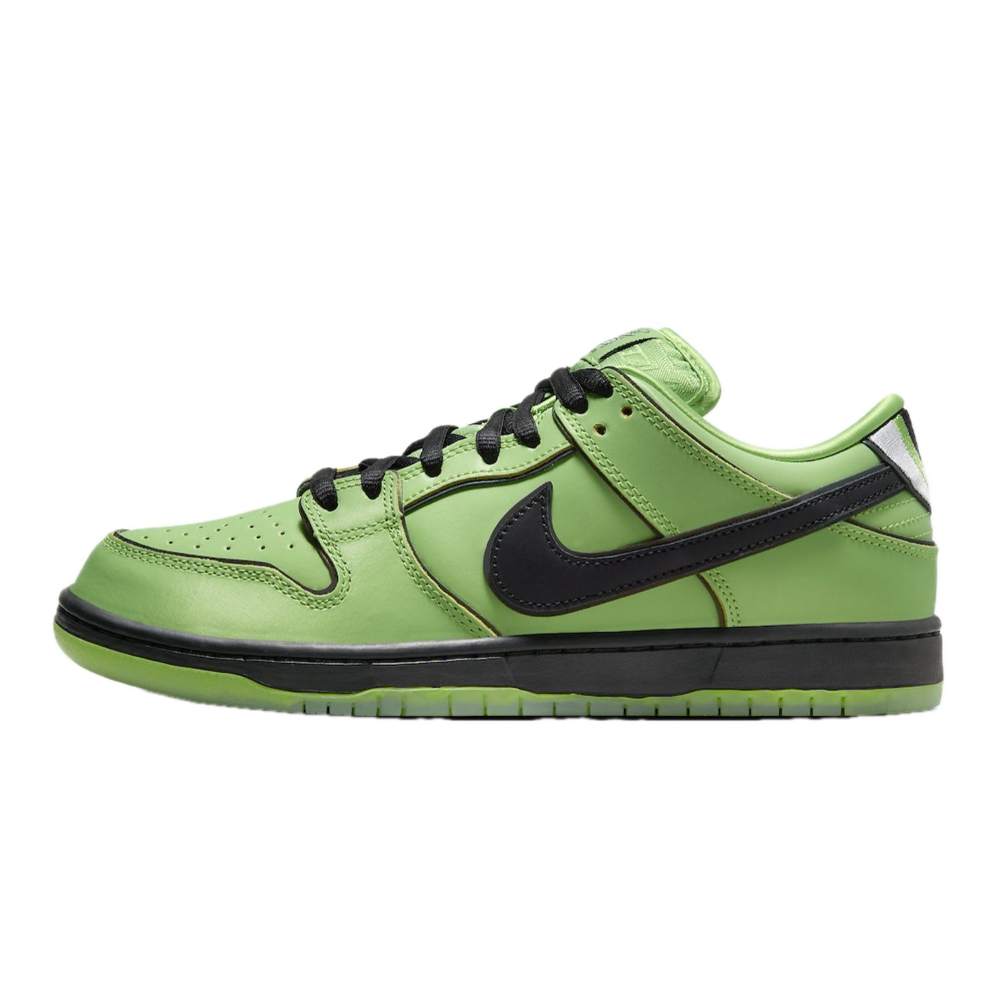 Nike SB Dunk Low (PS) The Powerpuff Girls Buttercup Mean Green Black Lotus Pink