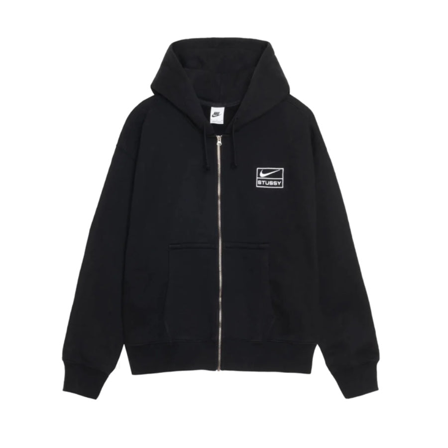 Nike x Stussy Stone Washed Fleece Zip Hoodie Black