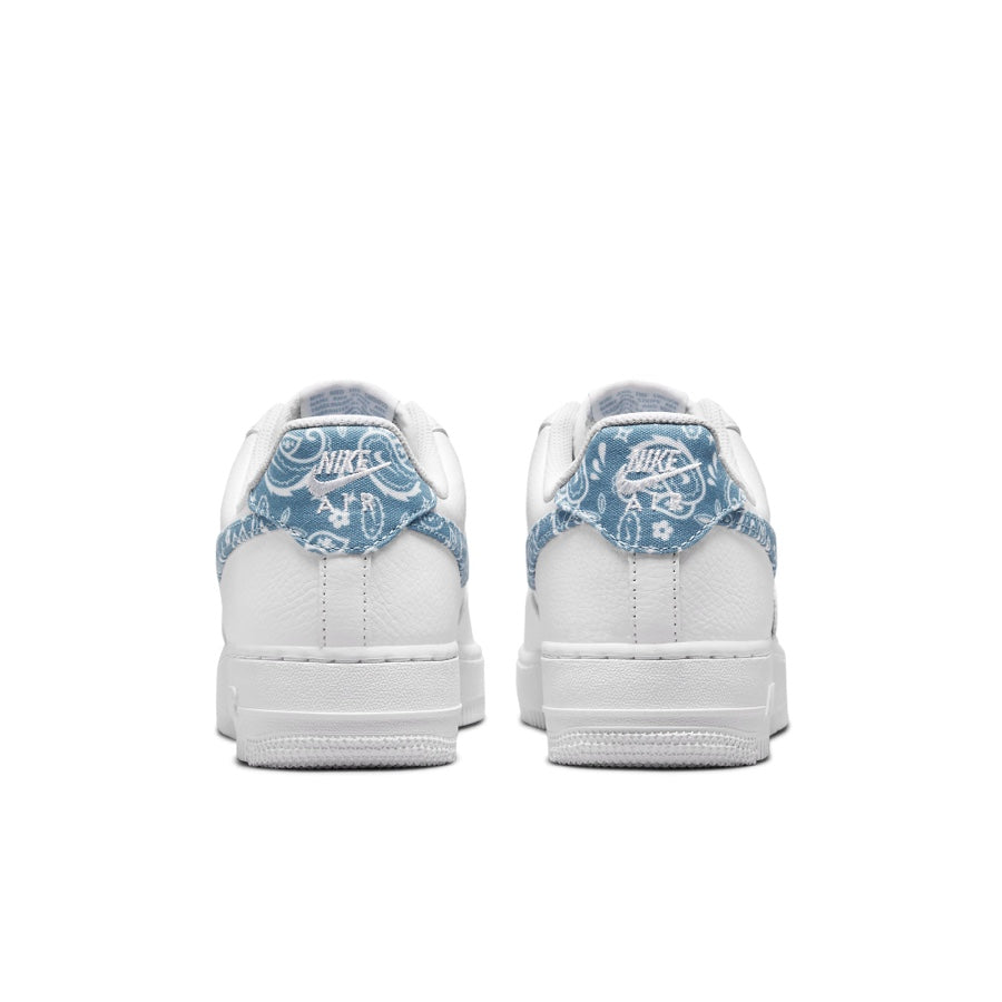 Women's Nike Air Force 1 Low 07' Essential White Worn Blue Paisley