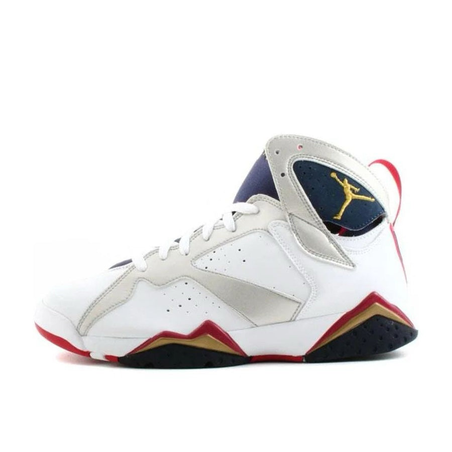 Air Jordan 7 Retro 2004 Olympic White Metallic Gold Navy True Red