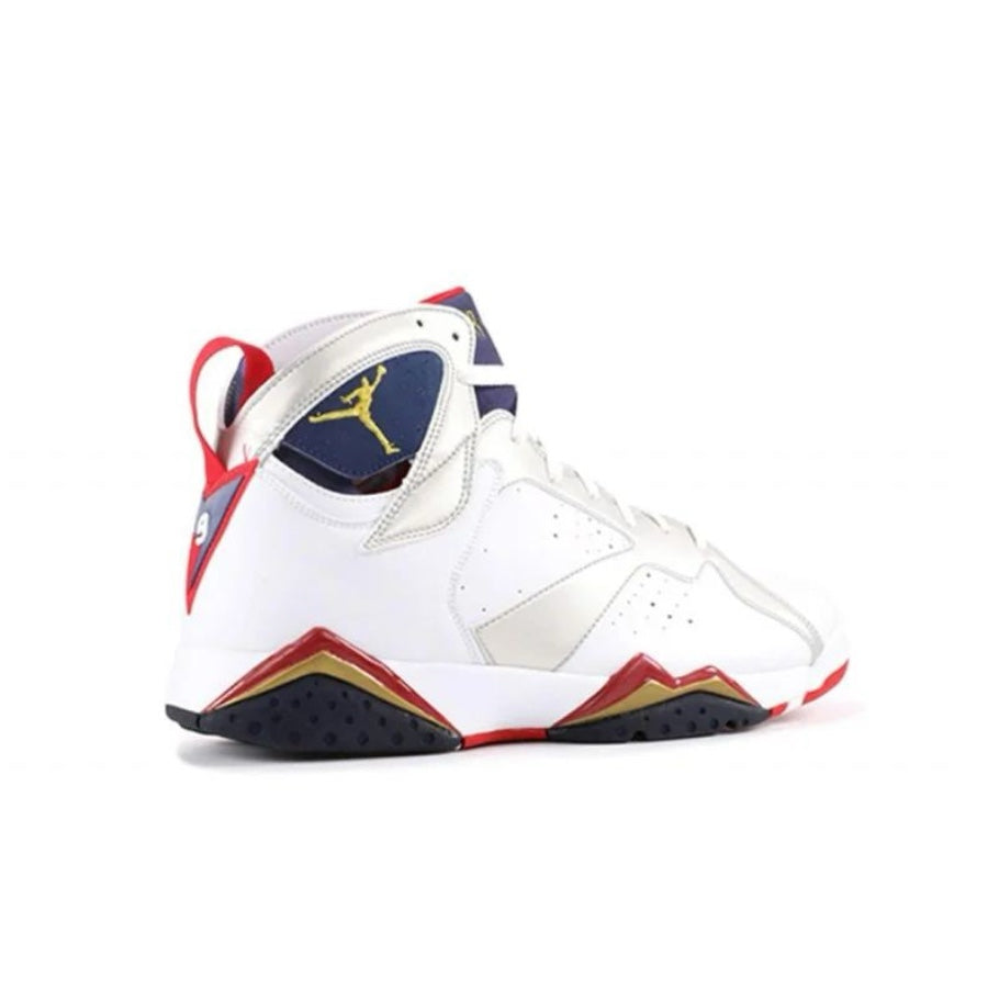 Air Jordan 7 Retro 2004 Olympic White Metallic Gold Navy True Red