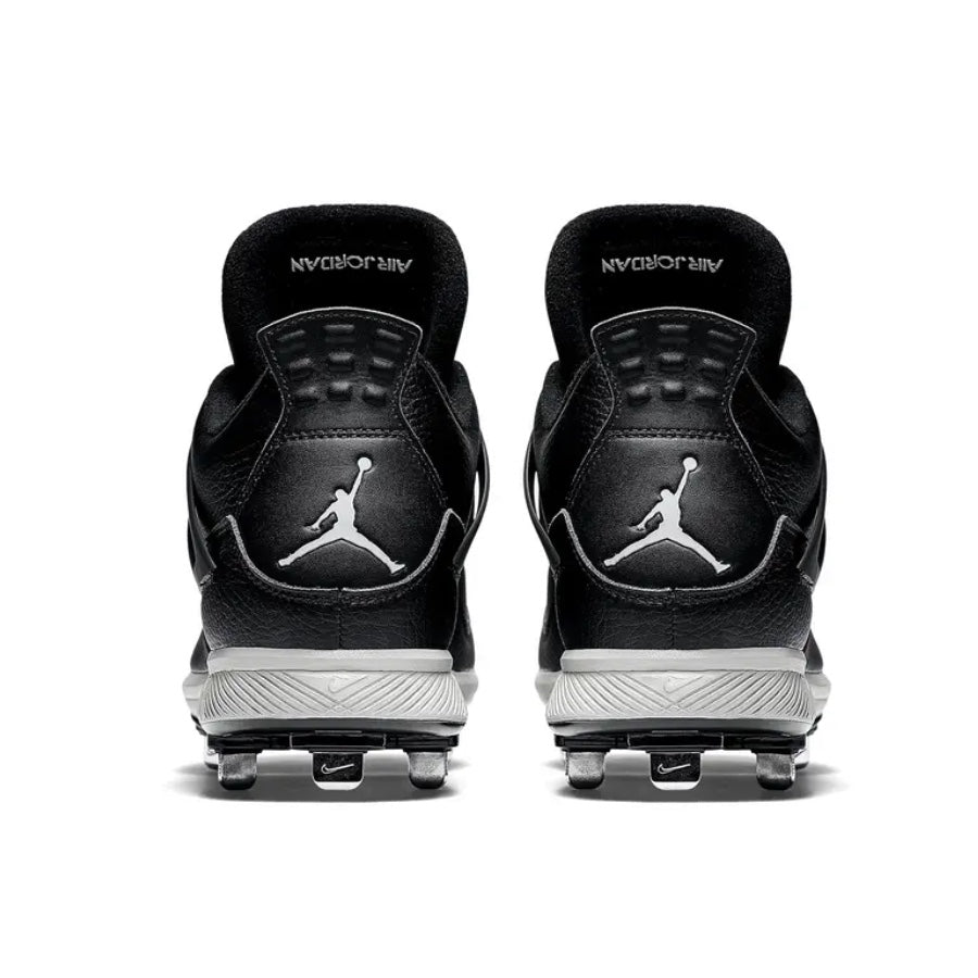 Air Jordan Retro 4 Metal Cleats Black Tech Grey