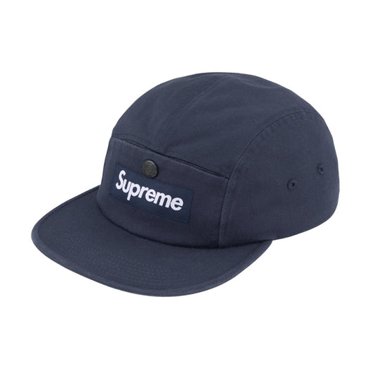 Supreme Snap Button Pocket Camp Cap Navy