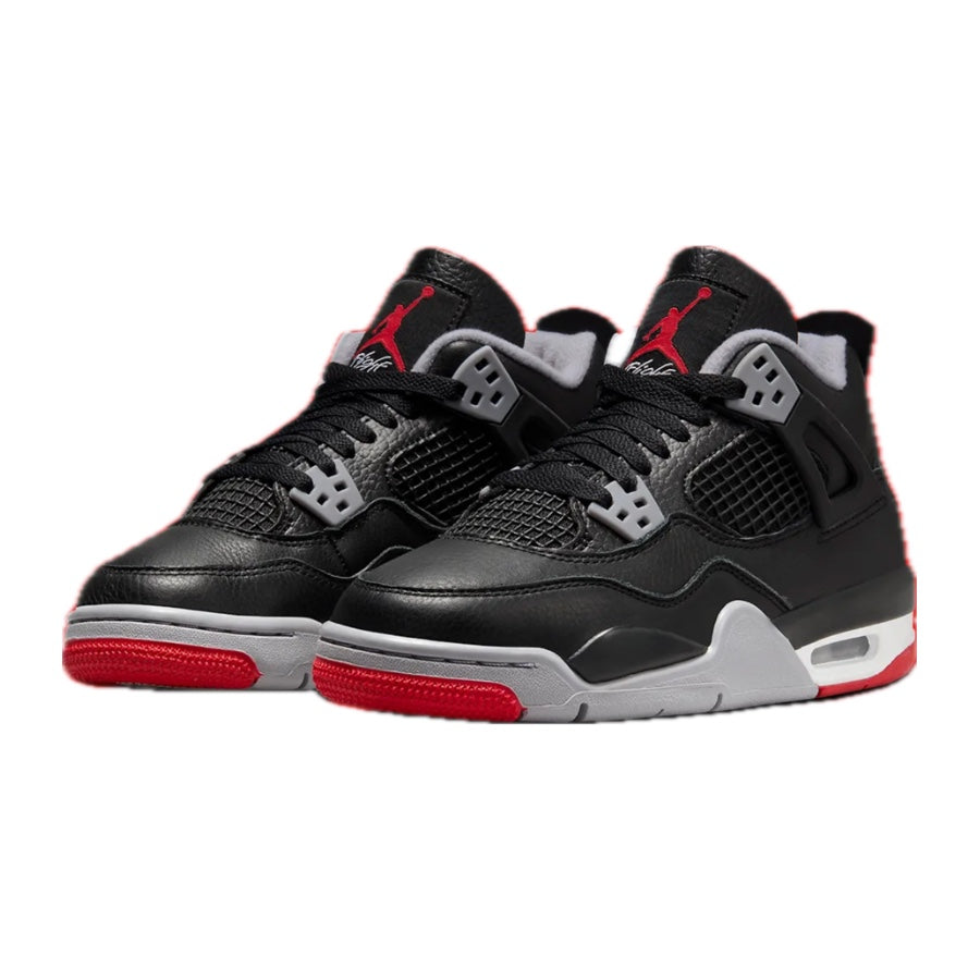 Air Jordan 4 Retro Bred Reimagined (GS) Black Cement Grey Varsity Red Summit White