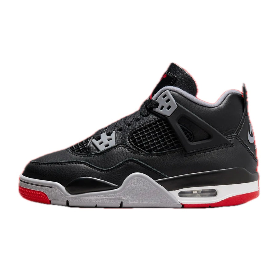 Air Jordan 4 Retro Bred Reimagined (GS) Black Cement Grey Varsity Red Summit White