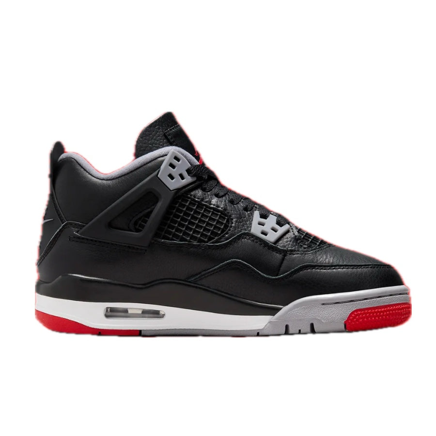 Air Jordan 4 Retro Bred Reimagined (GS) Black Cement Grey Varsity Red Summit White