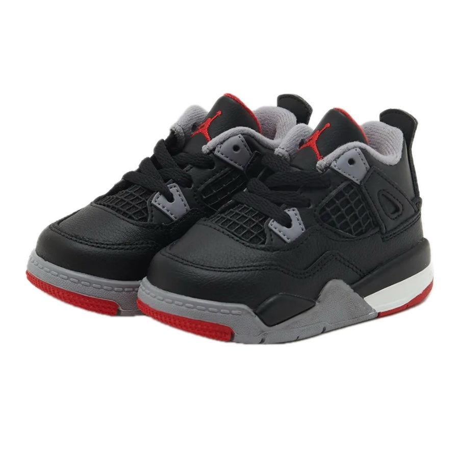 Toddler Air Jordan 4 Retro Bred Reimagined (TD) Black Cement Grey Varsity Red Summit White