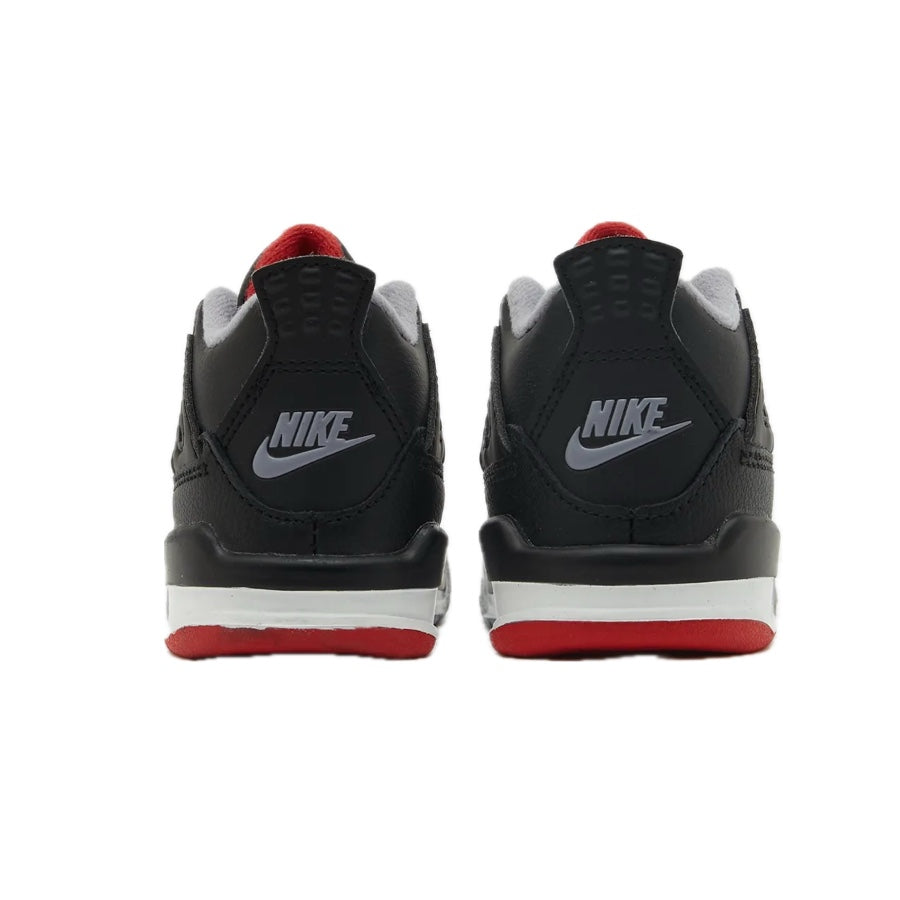 Toddler Air Jordan 4 Retro Bred Reimagined (TD) Black Cement Grey Varsity Red Summit White