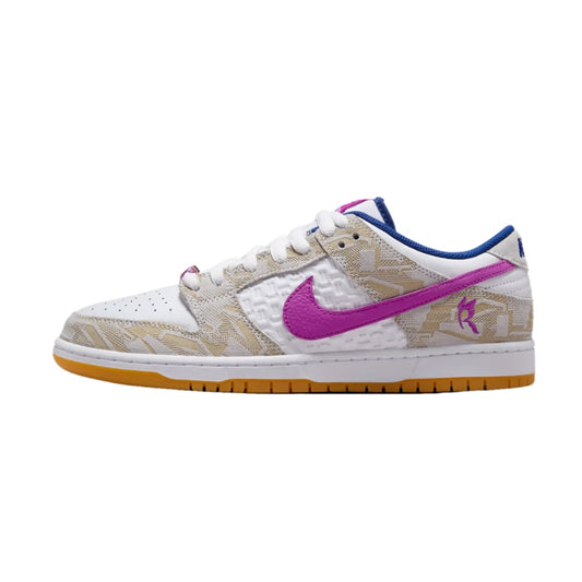 Nike SB Dunk Low Rayssa Leal Pure Platinum Deep Royal Blue Vivid Purple White Gum Yellow