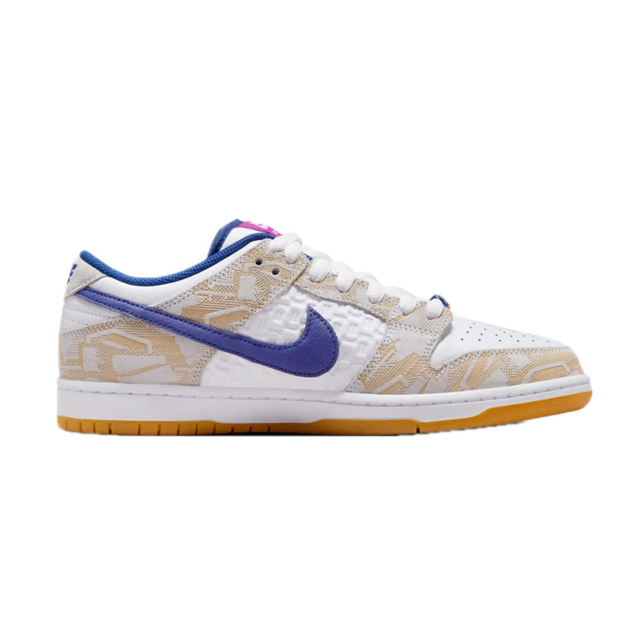 Nike SB Dunk Low Rayssa Leal Pure Platinum Deep Royal Blue Vivid Purple White Gum Yellow