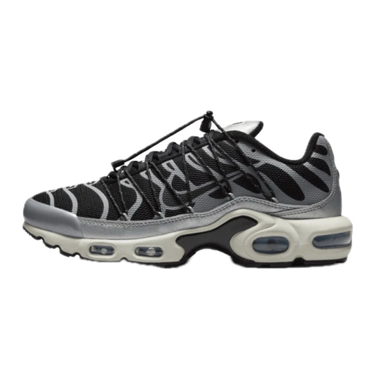 Women's Nike Air Max Plus Toggle Black Silver Black Cobalt Bliss Light Orewood Brown Metallic Silver