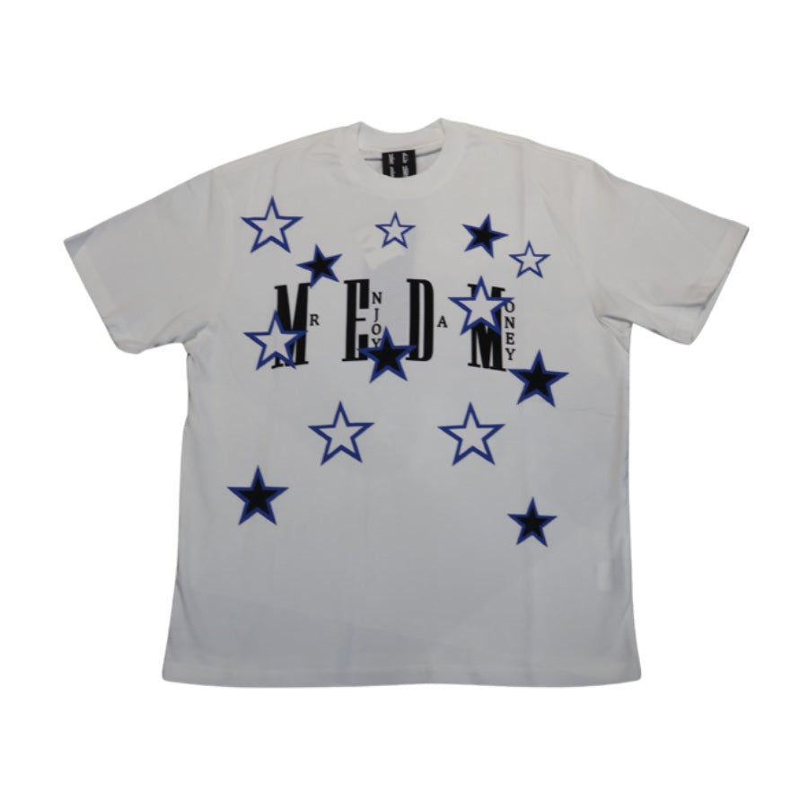 Mr Enjoy Da Money Five Pointed Stars Logo Tee White