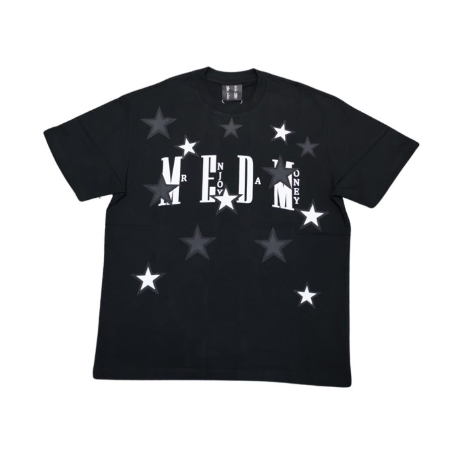 Mr Enjoy Da Money Five Pointed Stars Logo Tee Black