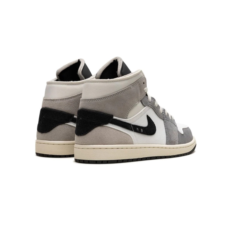 Air Jordan 1 Mid SE Craft White Cement Grey Black White Tech Grey