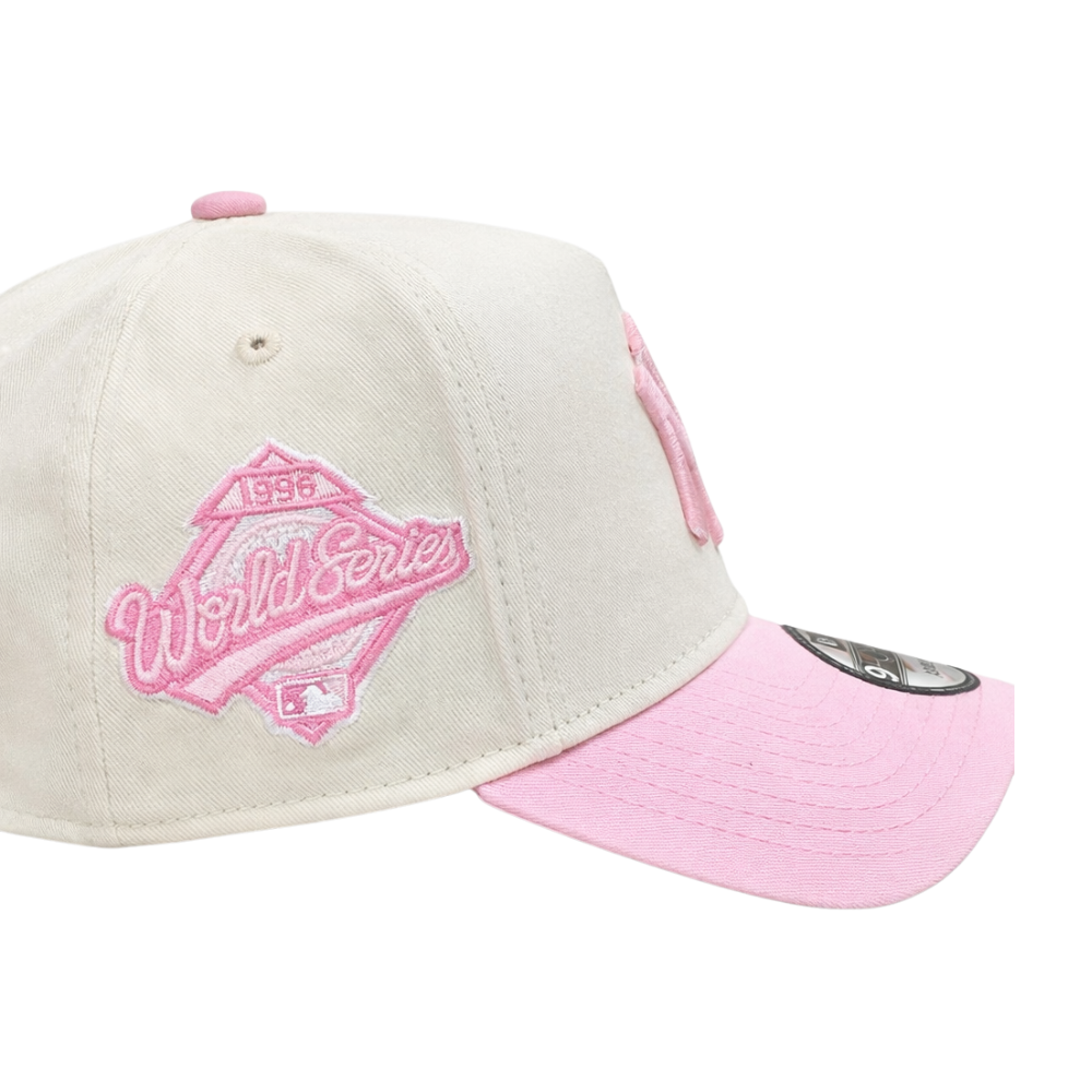 New Era 9Forty A-Frame Two Tone World Series Los Angeles Dodgers Pink White Snapback Cap
