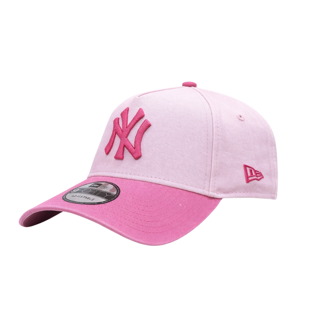 New Era 9Forty A-Frame Shade Wash New York Yankees Cap Fuchsia Pink Snapback Cap