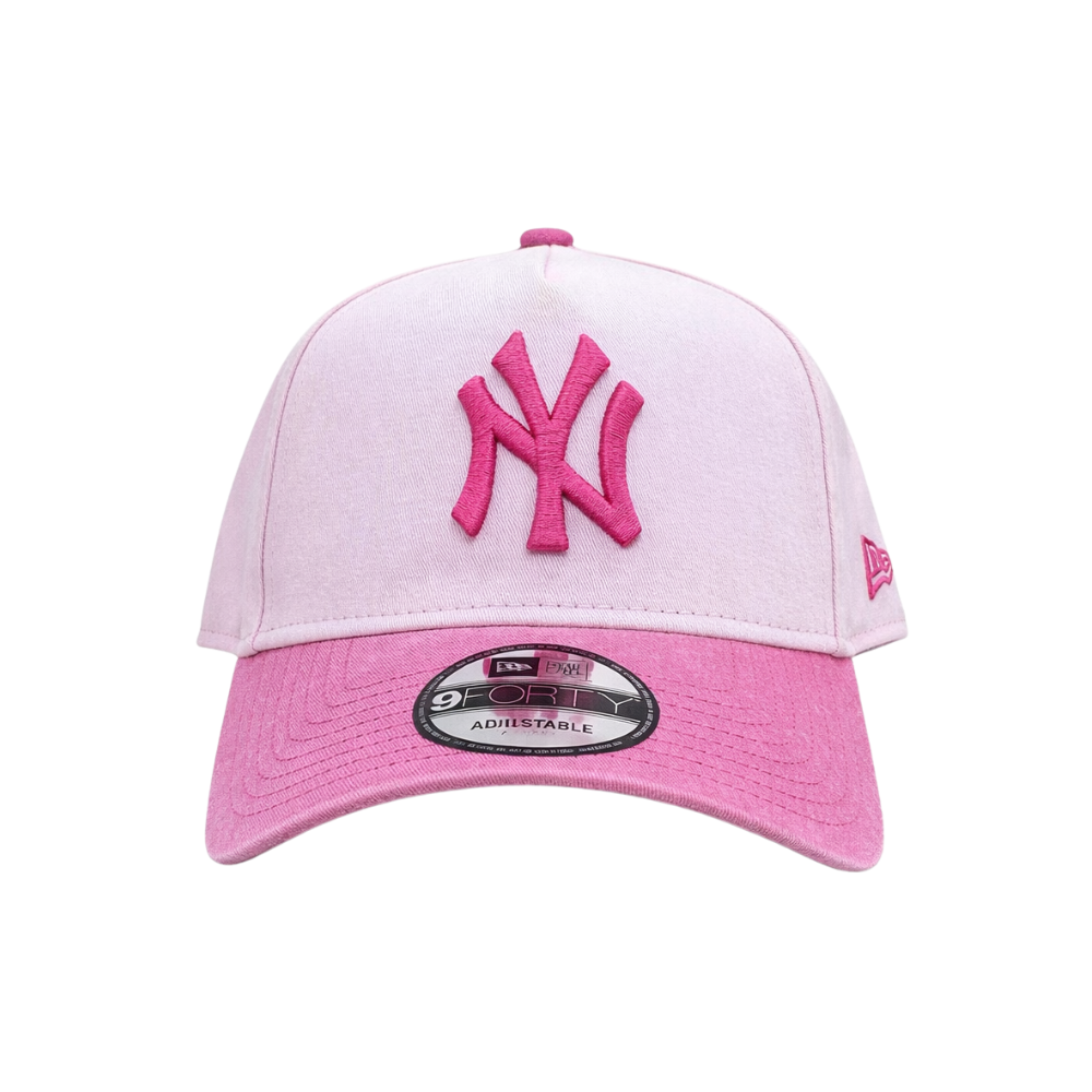 New Era 9Forty A-Frame Shade Wash New York Yankees Cap Fuchsia Pink Snapback Cap