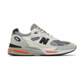 New Balance 991v2 MiUK Pelican Grey Orange Abbey Stone Persimmon Orange