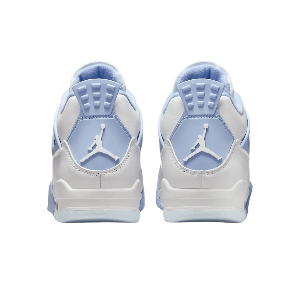 Women's Air Jordan 4 Retro Forget Me Not White Aluminum Blue Tint Oil Green