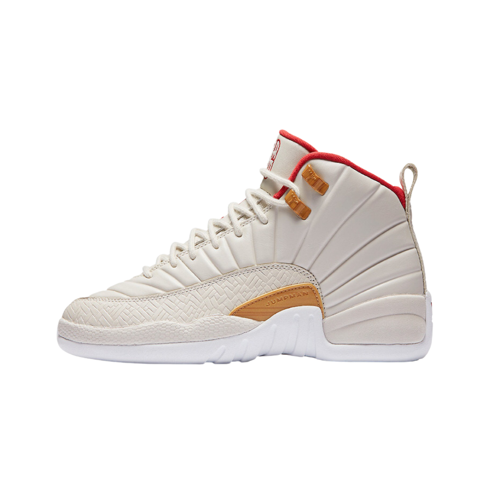 Air Jordan 12 Retro 'CNY' GG (GS) Lt Orewood Brown Varsity Red
